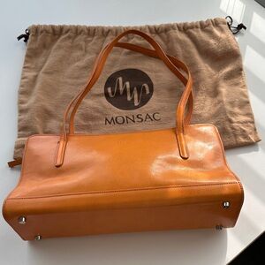 Monsac Caramel Leather Tote